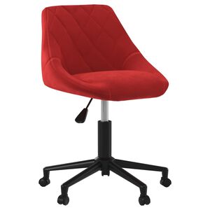 vidaXL B&uuml;rostuhl Drehbar Weinrot Samt