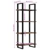 vidaXL B&uuml;cherregal mit 4 B&ouml;den 80x40x180 cm Altholz Massiv