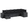 vidaXL 8-tlg. Garten-Sofagarnitur mit Kissen Grau Poly Rattan
