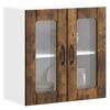 vidaXL K&uuml;chen-H&auml;ngeschrank mit Glast&uuml;r Lucca R&auml;uchereiche Holzwerkstoff