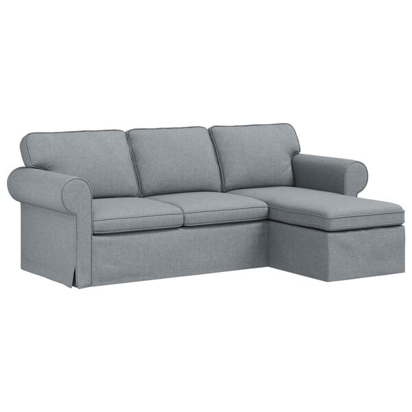 vidaXL Sofa Hellgrau Gesamtabmessungen: 215 x 138 x 80 cm (B x T x H)