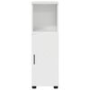 vidaXL Badezimmerschrank mit Speicher Hochglanz Wei&szlig; 30 x 35 x 95 cm
