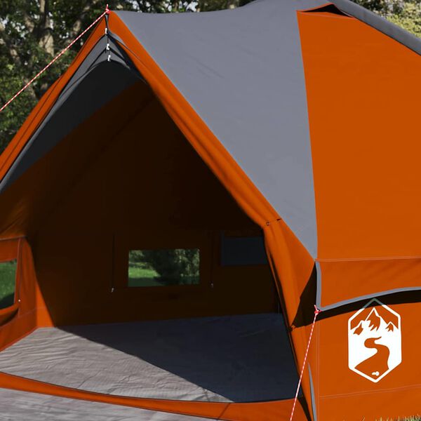 vidaXL Teepee Zelt mit Dach Grau und Orange 490 x 410 x 210 cm