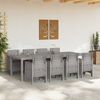 vidaXL Garten Essgruppe 9 pcs Wei&szlig; Polypropylen
