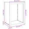 vidaXL Brennholzregal 60x40x80 cm Wetterfester Stahl