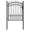 vidaXL Zauntor mit Spitzen Stahl 104x109,5 cm Schwarz