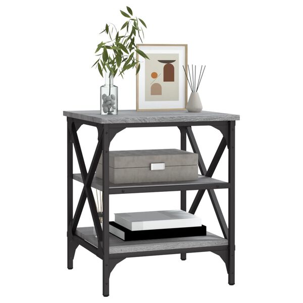 vidaXL Beistelltisch Grau Sonoma 40x42x50 cm Holzwerkstoff