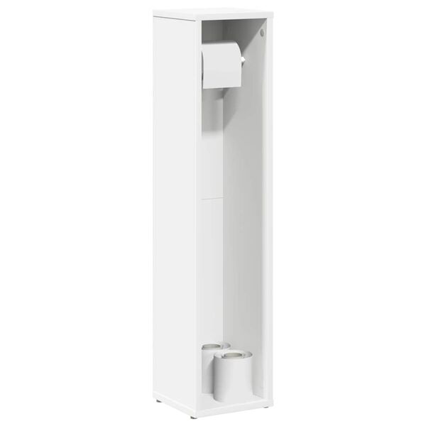 vidaXL Badezimmerschrank mit Rollenhalter Wei&szlig; 20,5x20x90 cm