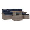 vidaXL Garten-Sofa-Set 6 stk. Grau Poly-Rattan