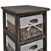 vidaXL Korbregal Holz mit 5 K&ouml;rben Braun
