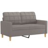 vidaXL 2-Sitzer-Sofa mit Zierkissen Taupe 120 cm Stoff