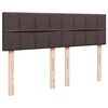 vidaXL Boxspringbett mit Matratze Dunkelbraun 160x200 cm Stoff