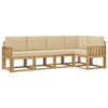 vidaXL Outdoor-Sofagarnitur 5 stk. Wei&szlig; und Beige
