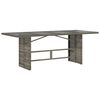 vidaXL Garten Essgruppe 7 pcs Grau Poly-Rattan