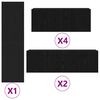 vidaXL TV-Schrankset 9 pcs Schwarz Eichen-Optik Holzwerkstoff