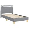 vidaXL Kinderbettgestell mit Kopfteil Hellgrau 80 x 160 cm Stoff
