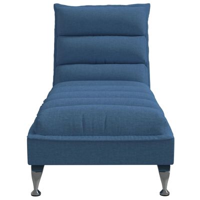 vidaXL Chaiselongue mit Kissen Blau Stoff