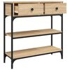 vidaXL Konsolentisch Sonoma-Eiche 72,5x25x75 cm Holzwerkstoff
