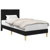 vidaXL Bettrahmen mit Kopfteil Schwarz 90 x 190 cm Stoff