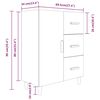 vidaXL Sideboard Grau Sonoma 69,5x34x90 cm Holzwerkstoff