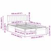 vidaXL Bettgestell Braun und hellgrau 120 x 200 cm Massivholz Kiefer
