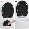 vidaXL Toilettensitz Schwarz 45,5 x 37,5 x 3,8 cm Duroplast