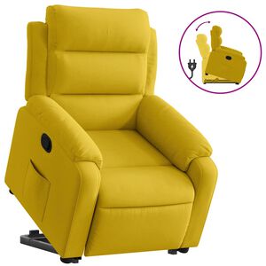 vidaXL Relaxsessel mit Aufstehhilfe Gelb Samt