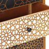 vidaXL Sideboard mit Druckmustern 90&times;30&times;70 cm Massivholz Mango
