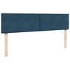 vidaXL Ottoman-Bett mit Matratzen Dunkelblau 200x200 cm Samt