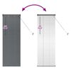 vidaXL Fensterjalousie mit Vorh&auml;ngen Dunkelgrau Aluminium