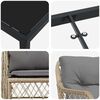 vidaXL Garten Essgruppe mit Kissen 9 pcs Beige Poly-Rattan