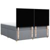 vidaXL Boxspringbett mit Matratze Hellgrau 180x200 cm Stoff