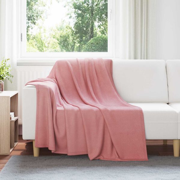 vidaXL &Uuml;berwurfdecke Rosa 200 x 150 cm Fleece