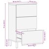 vidaXL Sideboard mit Speicher Akazienbraune Oberfl&auml;che 40 x 33 x 75 cm
