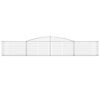 vidaXL Gabione mit Hochbogen 400x30x60/80 cm Verzinktes Eisen