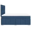 vidaXL Boxspringbett mit Matratze Blau 140x200 cm Stoff