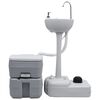 vidaXL Tragbare Campingtoilette mit Waschbecken und Wasserbeh&auml;lter
