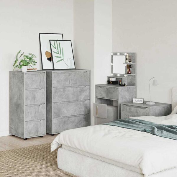 vidaXL Aufbewahrungsschrank Beton Grau 40 x 48 x 105 cm Holzwerkstoff