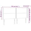vidaXL LED Kopfteil Schwarz 163x16x118/128 cm Stoff