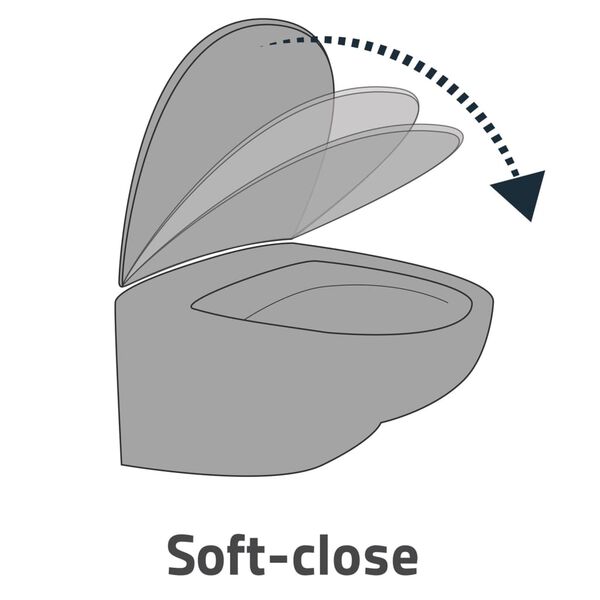 RIDDER WC-Sitz Memphis mit Absenkautomatik Schwarz Matt