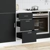 vidaXL Unterschrank Lyon Schwarz 40x46x81,5 cm Holzwerkstoff