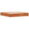 vidaXL Bettrahmen Wachsbraun 200 x 200 cm Massivholz Kiefer
