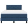 vidaXL Boxspringbett mit Matratze mit LED Blau 120 x 200 cm Stoff