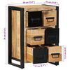vidaXL Sideboard 50x35x70 cm Raues Mangoholz