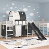 vidaXL Kinder-Etagenbett Wei&szlig; und Schwarz 74,5 x 190 cm Metall