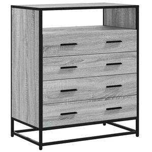 vidaXL Schubladenschrank Grau Sonoma 70x41x83,5 cm Holzwerkstoff