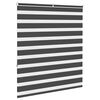vidaXL Doppelrollo Schwarz 130x150 cm Stoffbreite 125,9 cm Polyester