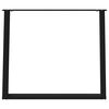 vidaXL Esstischbeine U-Form 2 Stk. Schwarz 100x(72-73) cm Stahl