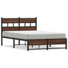 vidaXL Metallbett ohne Matratze Eichen-Optik 120x190 cm