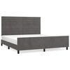 vidaXL Bettgestell ohne Matratze Dunkelgrau 160x200 cm Samt